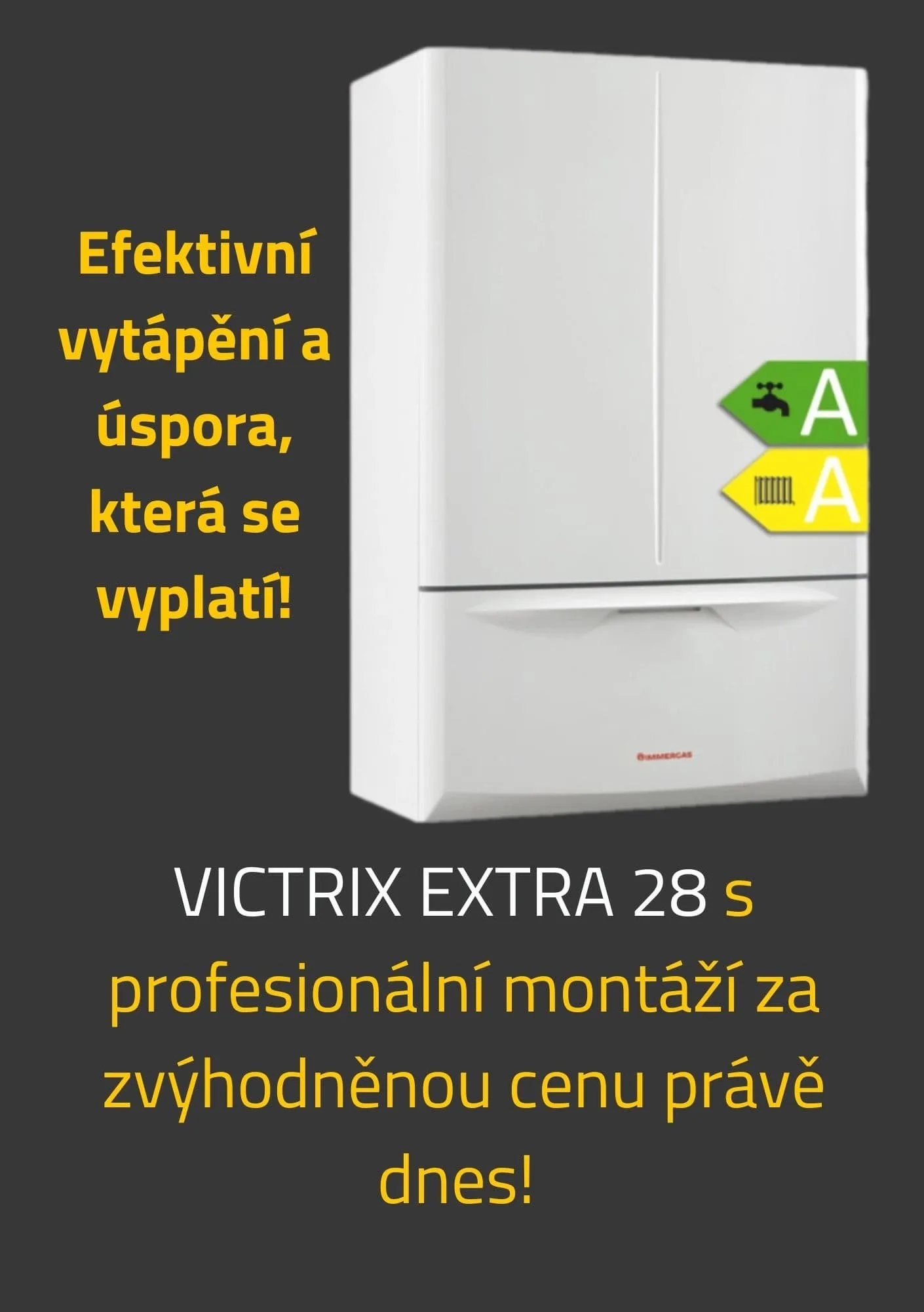 Kontakt pro nový kotel – efektivní vytápění a úspora, která se vyplatí. Victrix Extra 28 s profesionální montáží.